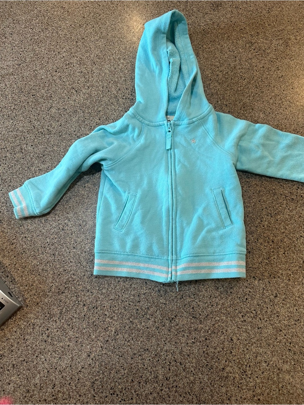 OshKosh B'gosh Turquoise Zip-Up Hoodie